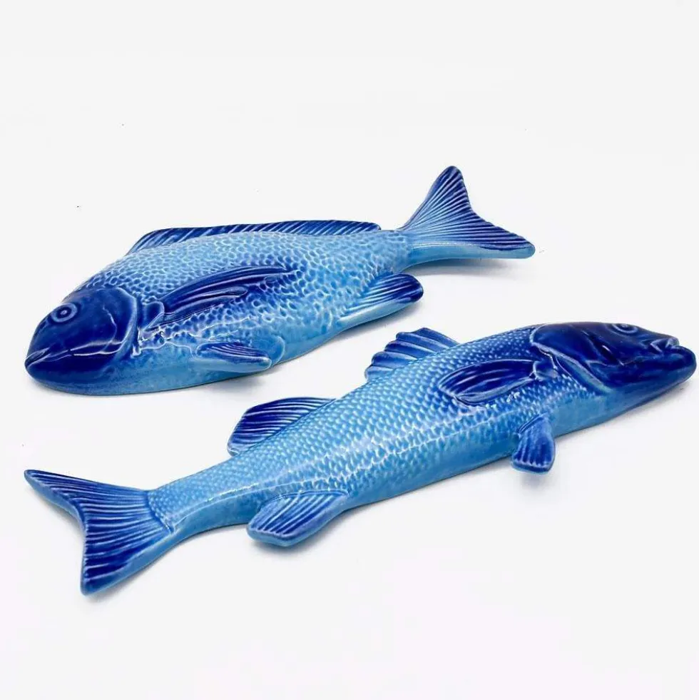 Poisson en céramique "Dourada" Bleu