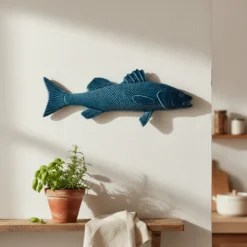Poisson en céramique "Robalo" Bleu