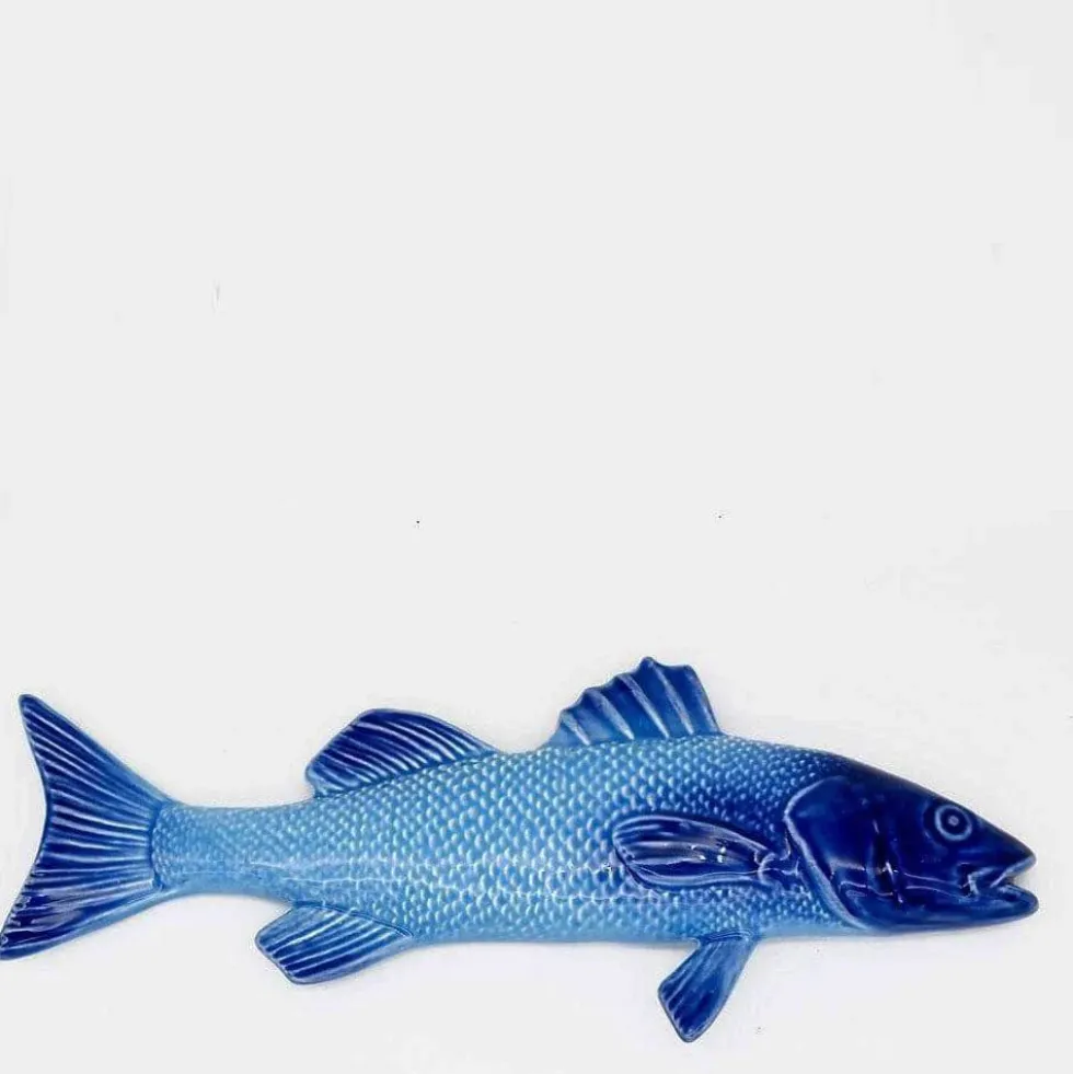 Poisson en céramique "Robalo" Bleu