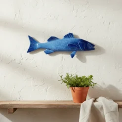 Poisson en céramique "Robalo" Bleu
