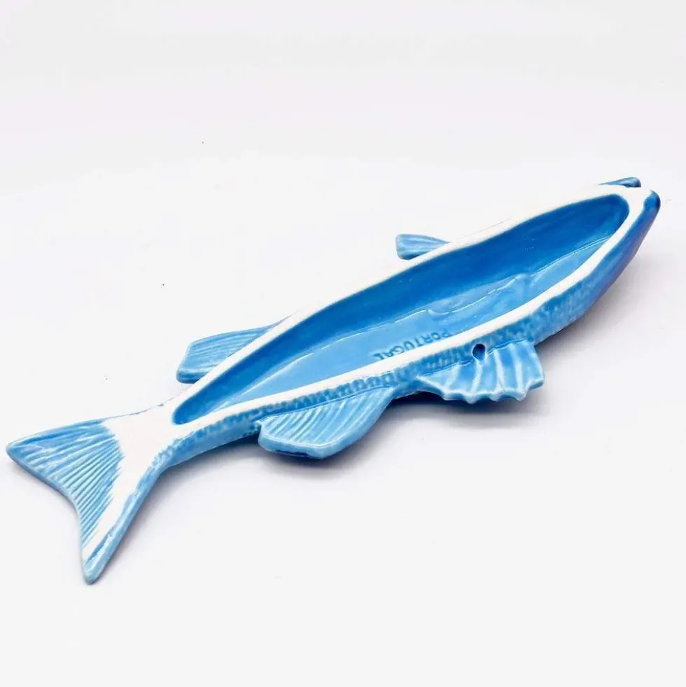 Poisson en céramique "Robalo" Bleu