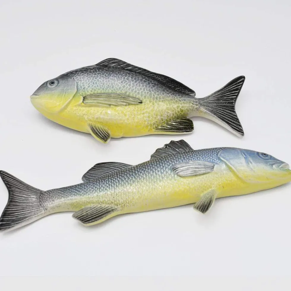 Poisson en céramique "Robalo" Jaune
