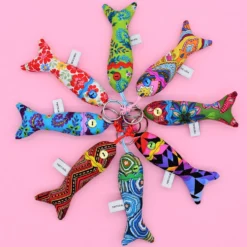 Porte-clés en forme de Sardine - Multicolore