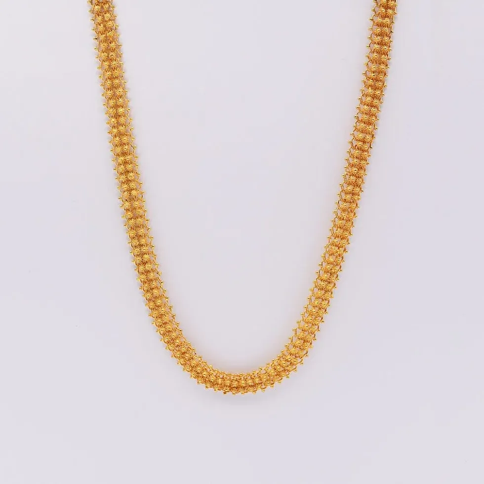 Á Portuguesa I Collier en argent doré