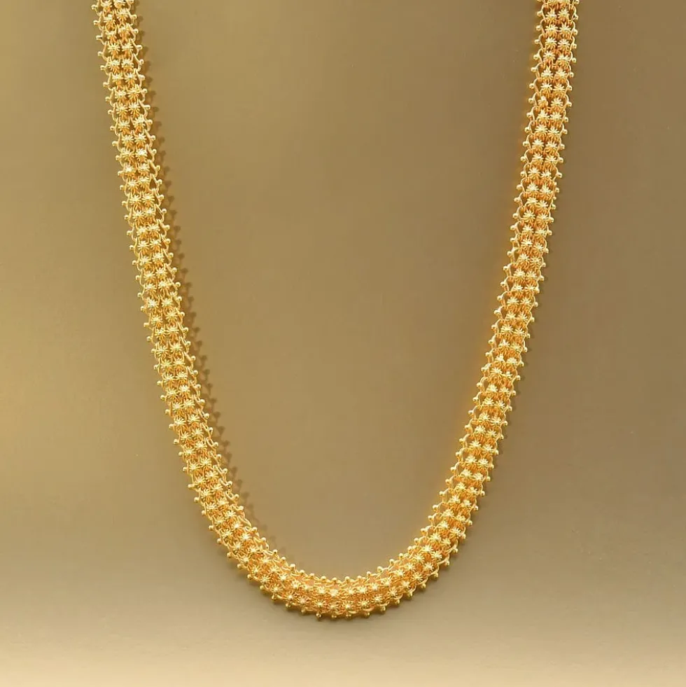 Á Portuguesa I Collier en argent doré
