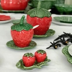 Pot en céramique en forme de fraise - 20cm