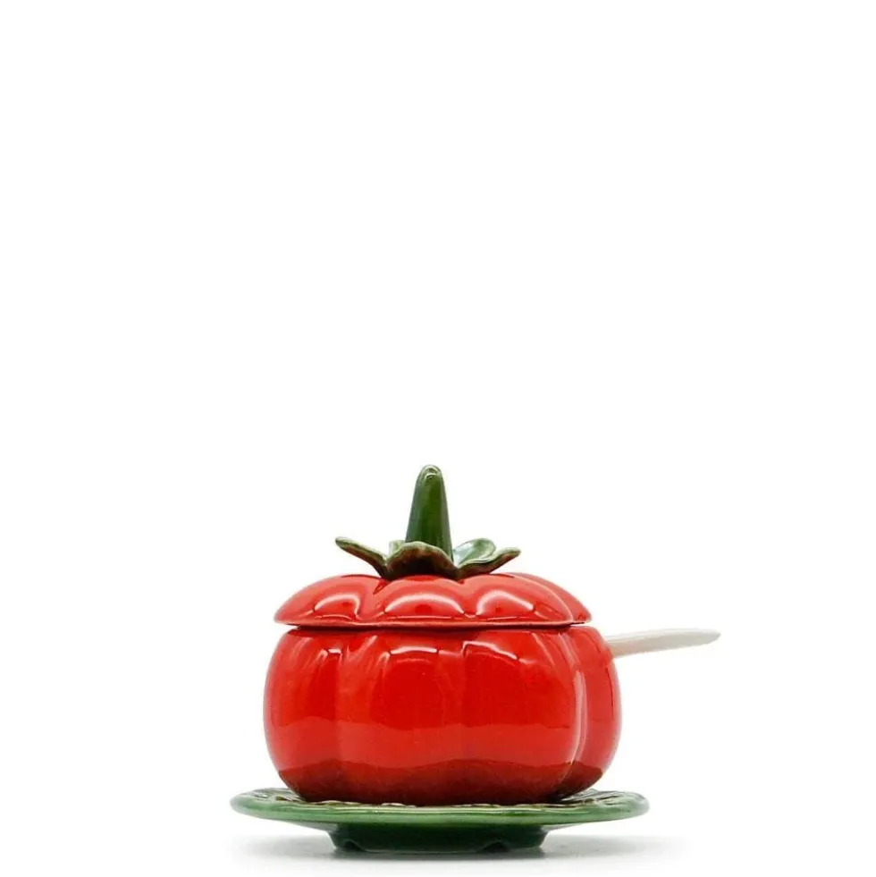Pot en céramique en forme de tomate - 13cm
