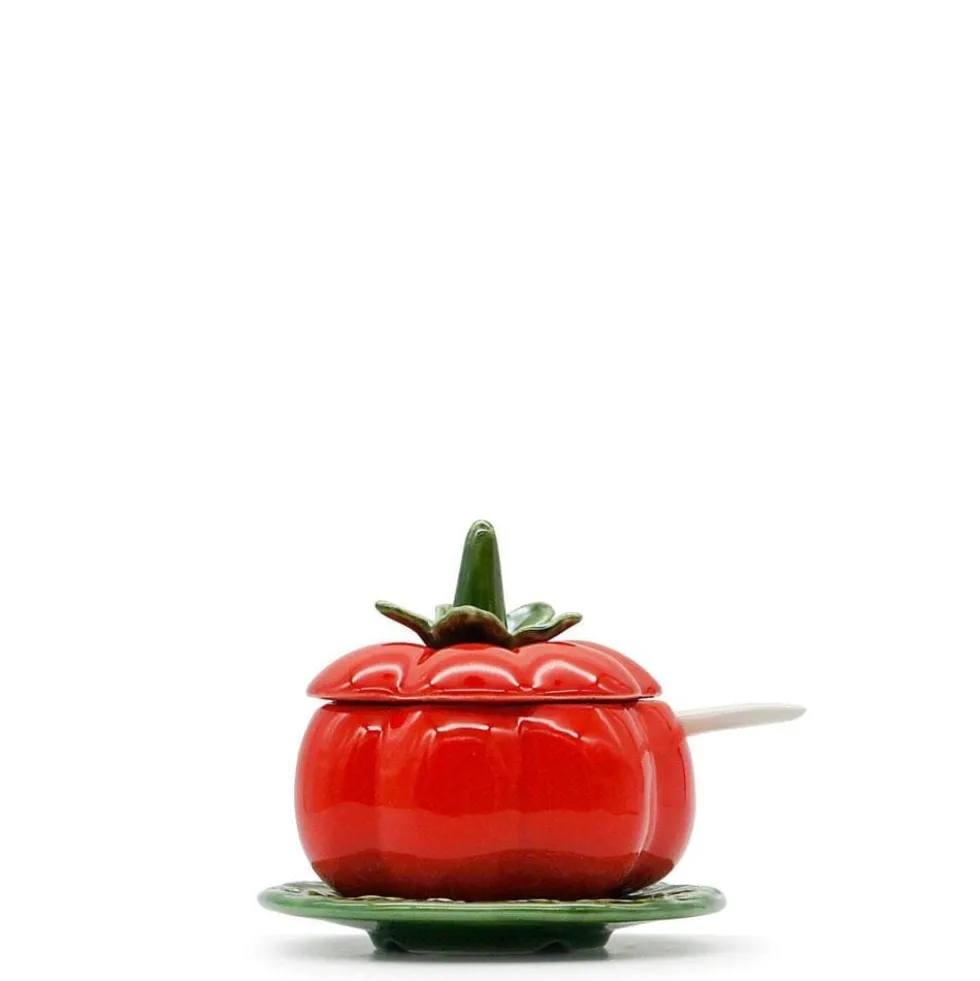 Pot en céramique en forme de tomate - 13cm