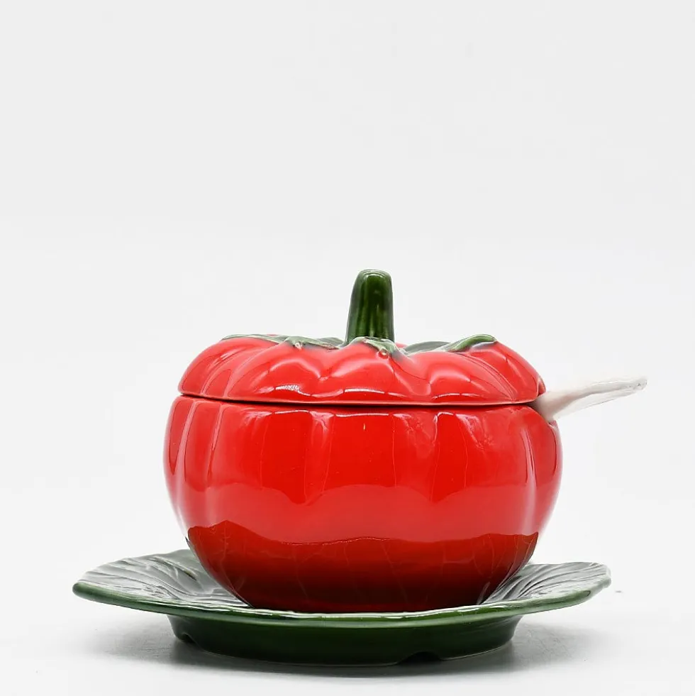 Pot en céramique en forme de tomate - 15cm