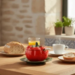 Pot en céramique en forme de tomate - 15cm