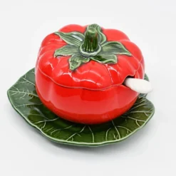 Pot en céramique en forme de tomate - 15cm