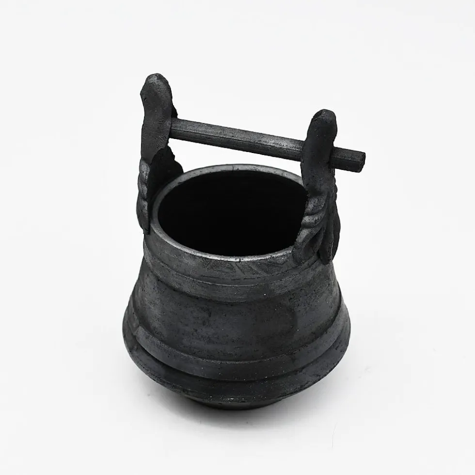 Pot en terre cuite noire de Bisalhães - 9cm