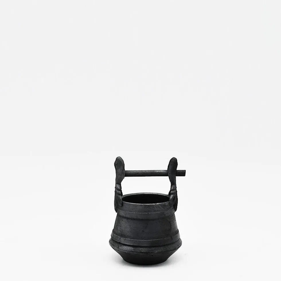 Pot en terre cuite noire de Bisalhães - 9cm