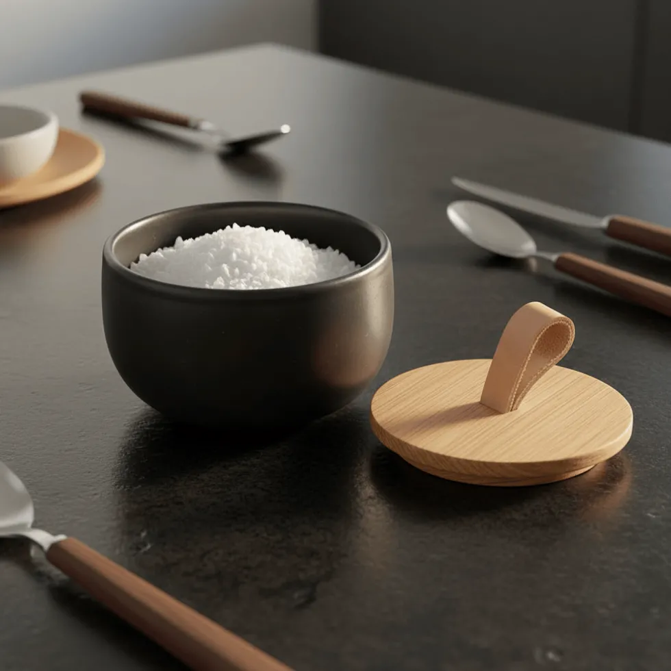 Pot à sel en grès "Pacifica“ - Anthracite