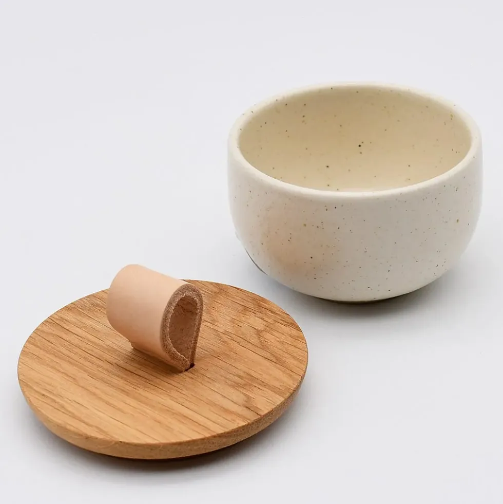 Pot à sel en grès "Pacifica“ - Beige