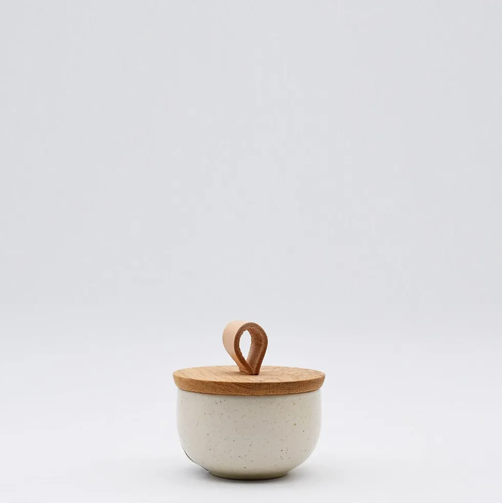 Pot à sel en grès "Pacifica“ - Beige