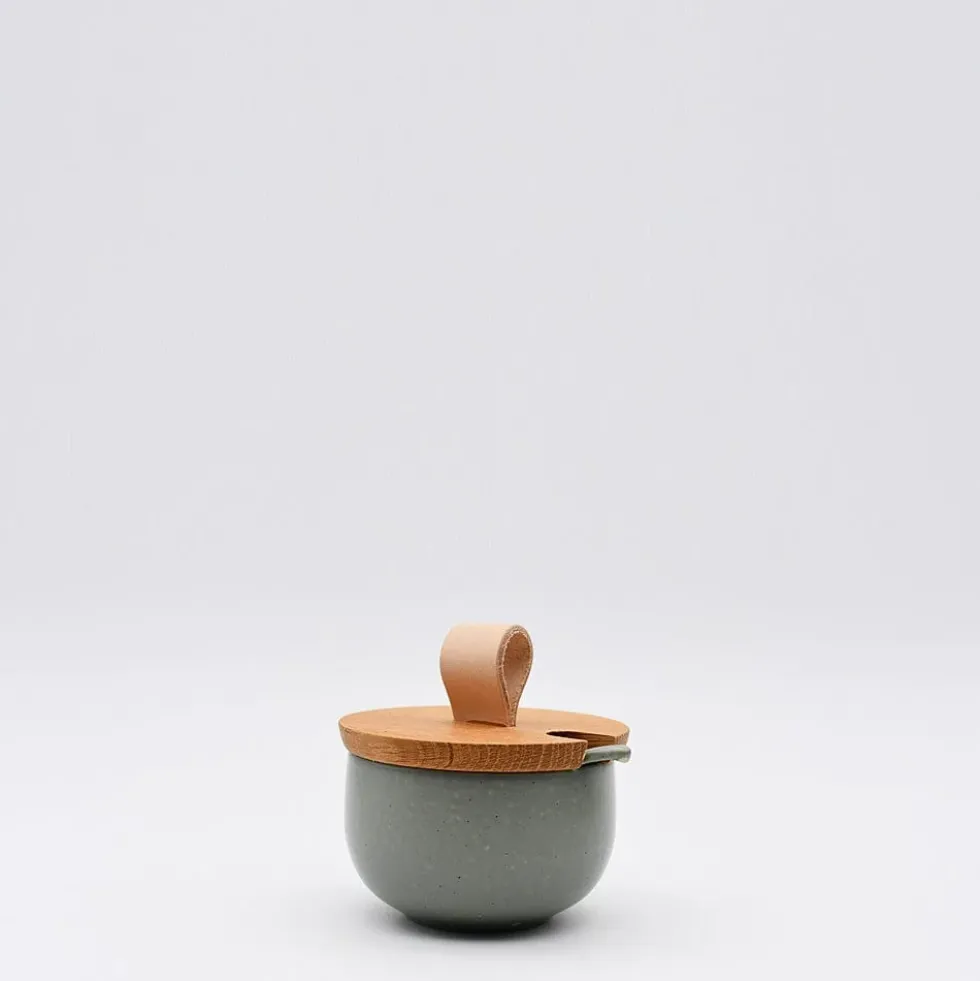 Pot à sucre et cuillère en grès "Pacifica“ - Artichaud
