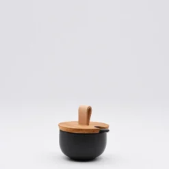 Pot à sucre et cuillère en grès