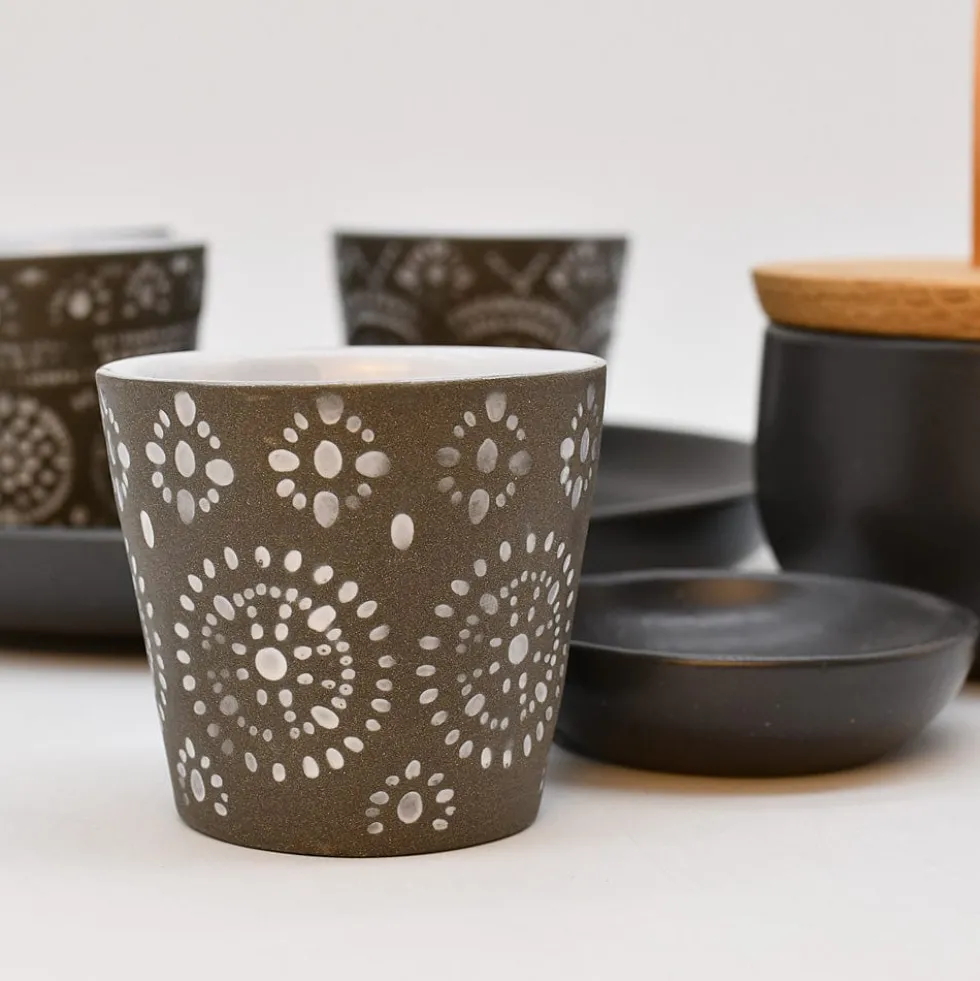 Ramequin en grès “Pacifica" - Anthracite