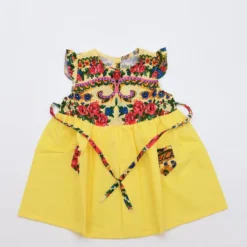 Robe enfant à motifs Viana - Jaune
