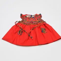 Robe enfant à motifs Viana - Rouge