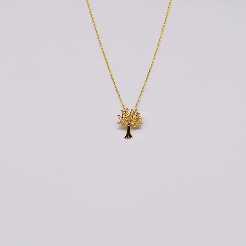 Árvore da Vida I Collier en argent doré