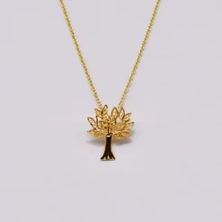Árvore da Vida I Collier en argent doré