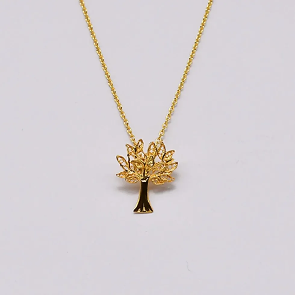 Árvore da Vida I Collier en argent doré