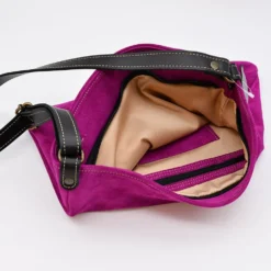 Sac à bandoulière en daim - Bleu