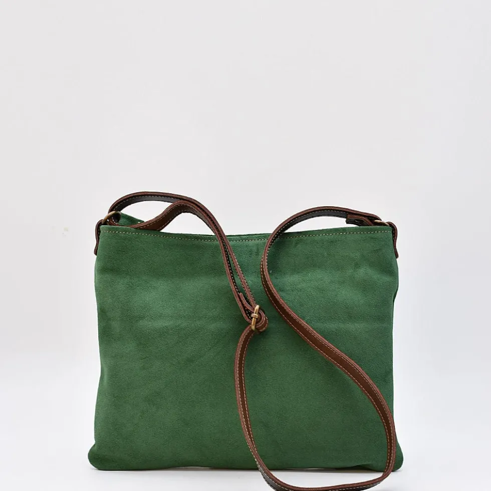 Sac à bandoulière en daim - Vert