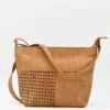 Sac bandoulière en liège perforé - Naturel