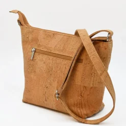 Sac bandoulière en liège perforé - Naturel