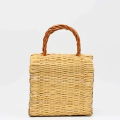 Sac cabas en jonc 16cm - Naturel
