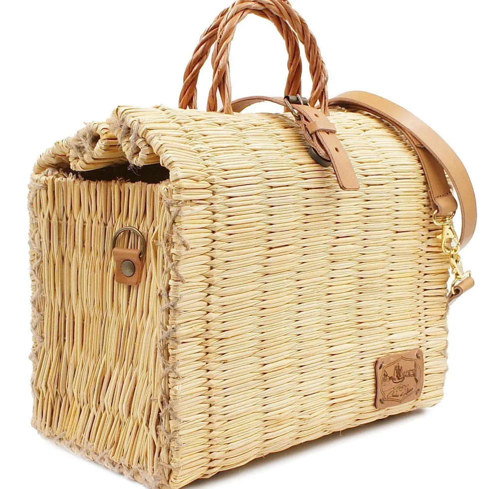 Sac cabas en jonc 22cm - Naturel