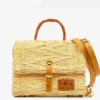 Sac cartable en jonc 25cm - Naturel