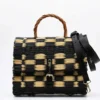 Sac cartable en jonc 25cm - Noir