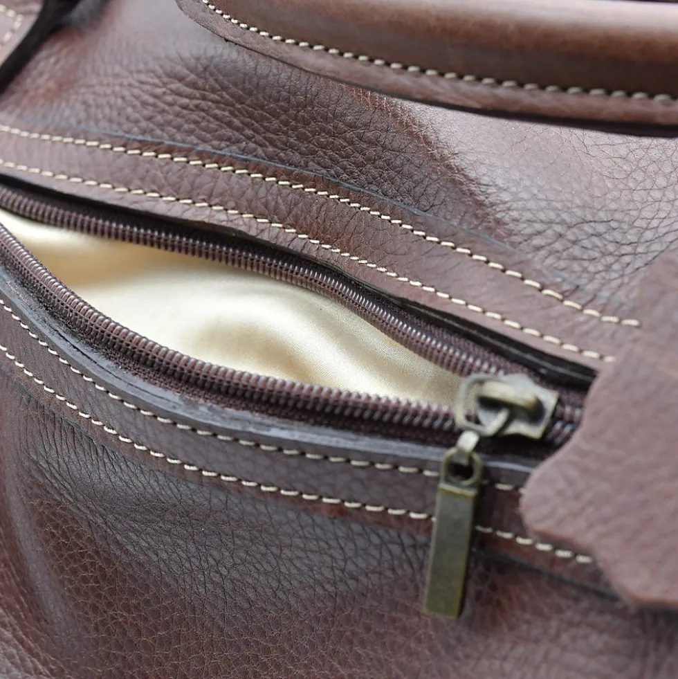 Sac de voyage en cuir - Marron