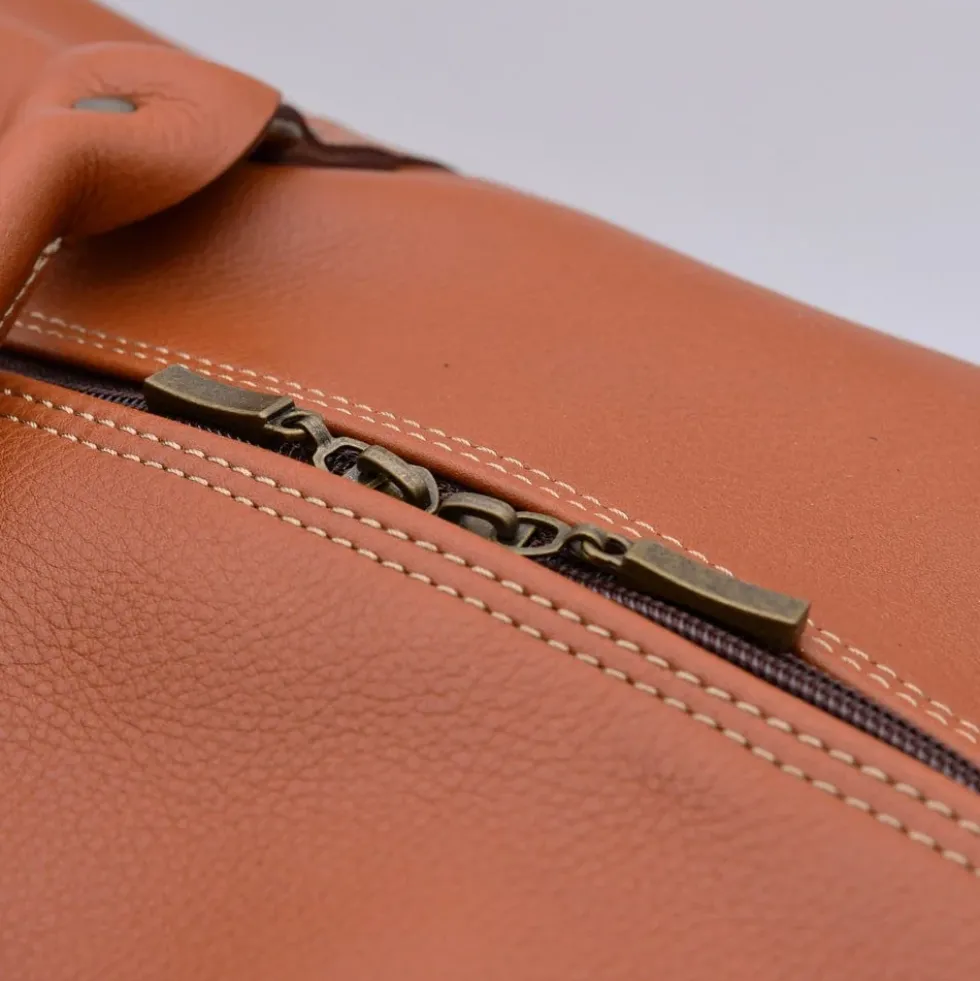 Sac de voyage en cuir - Marron clair
