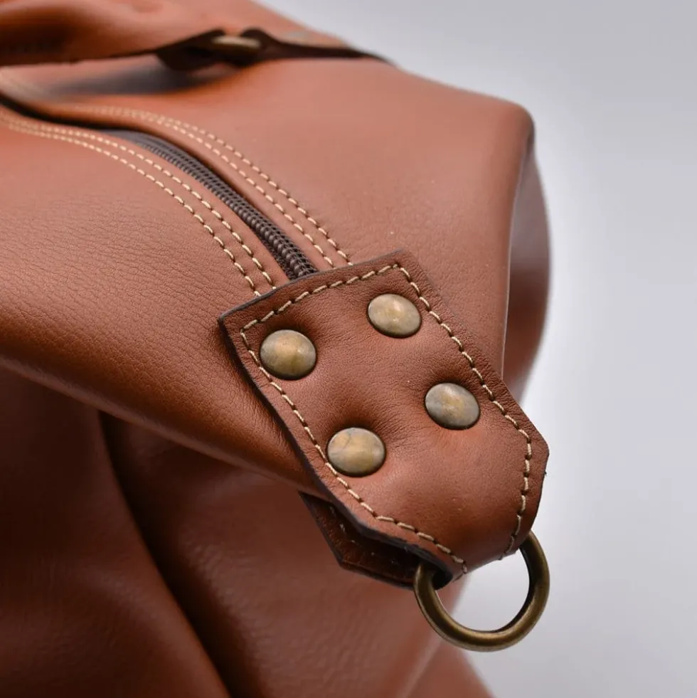 Sac de voyage en cuir - Marron clair