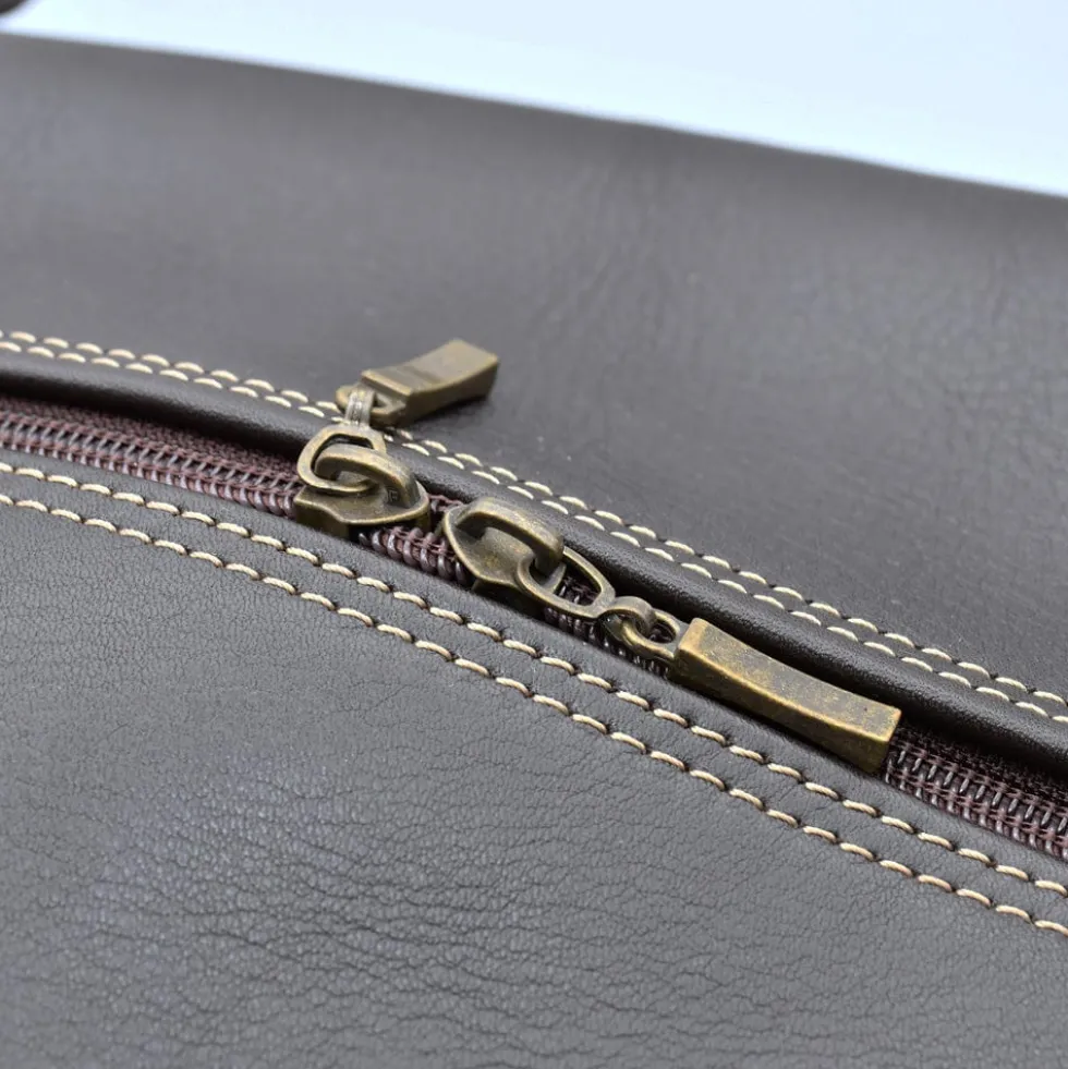 Sac de voyage en cuir - Marron foncé
