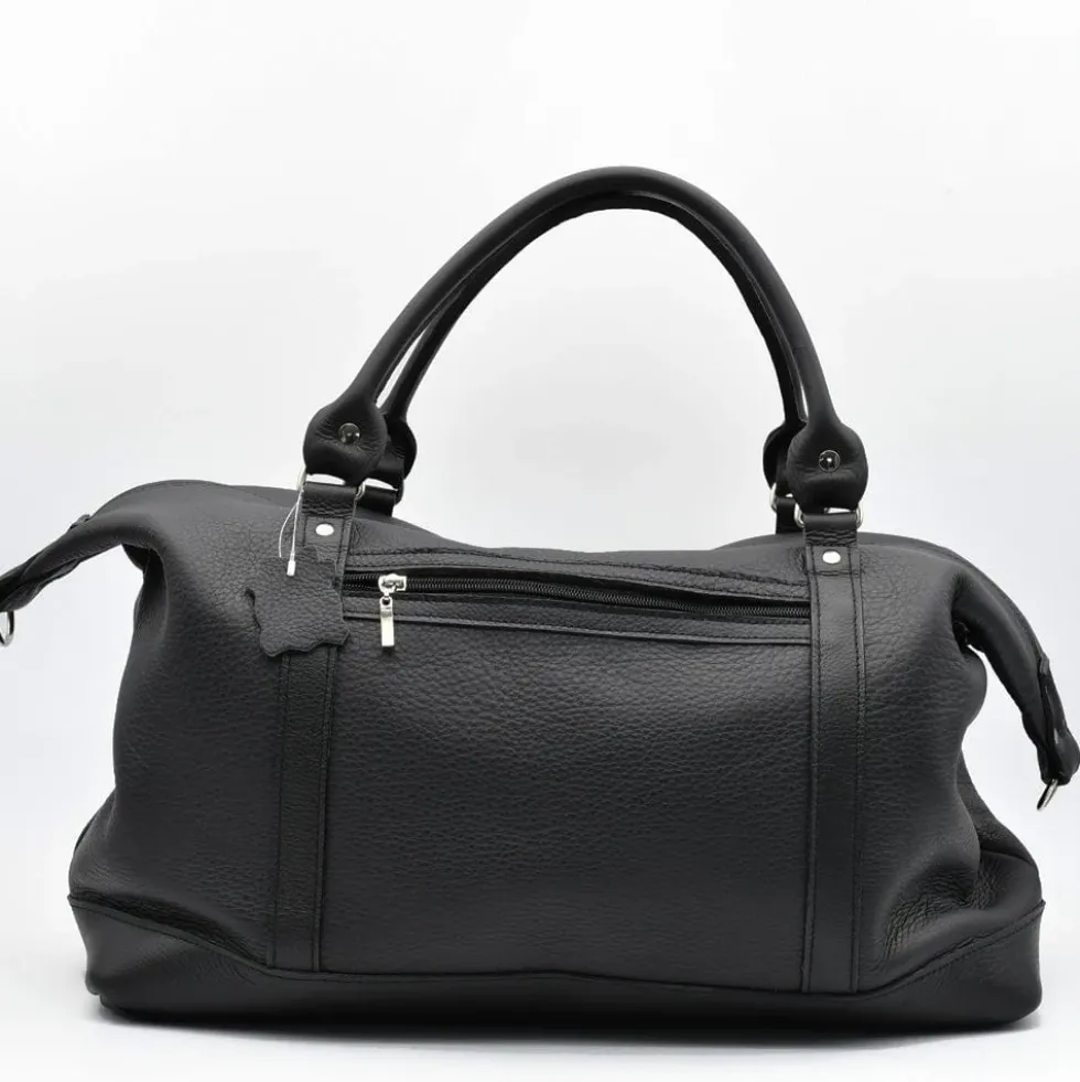 Sac de voyage en cuir - Noir