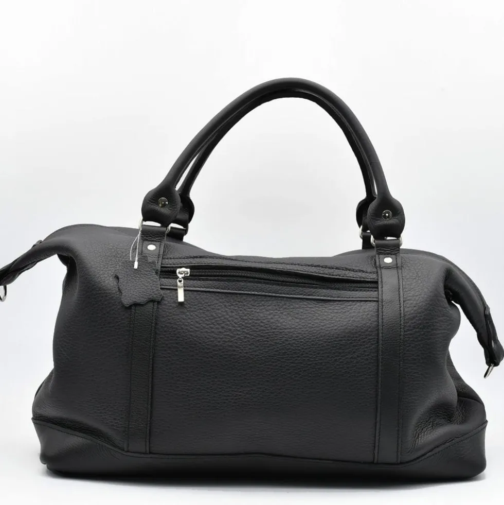 Sac de voyage en cuir - Noir