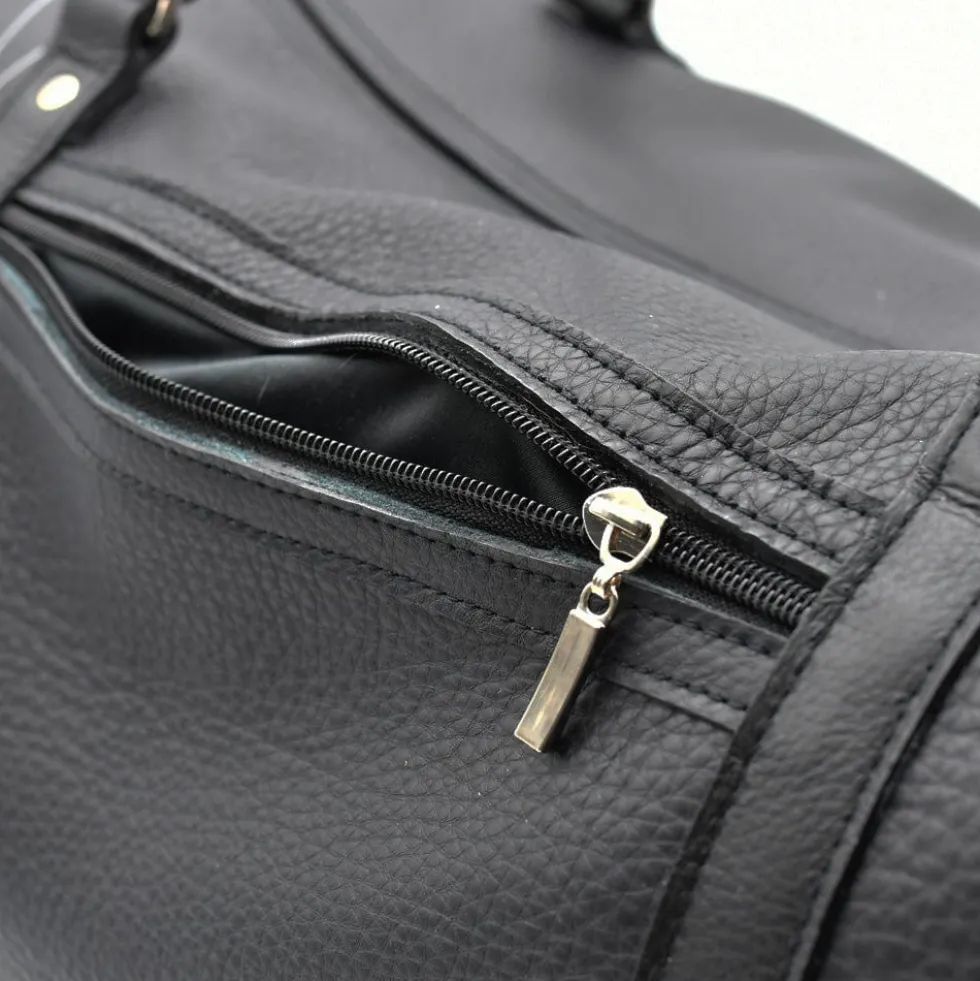Sac de voyage en cuir - Noir