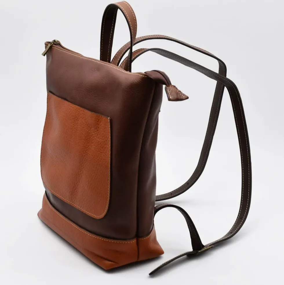 Sac à dos en cuir - Marron