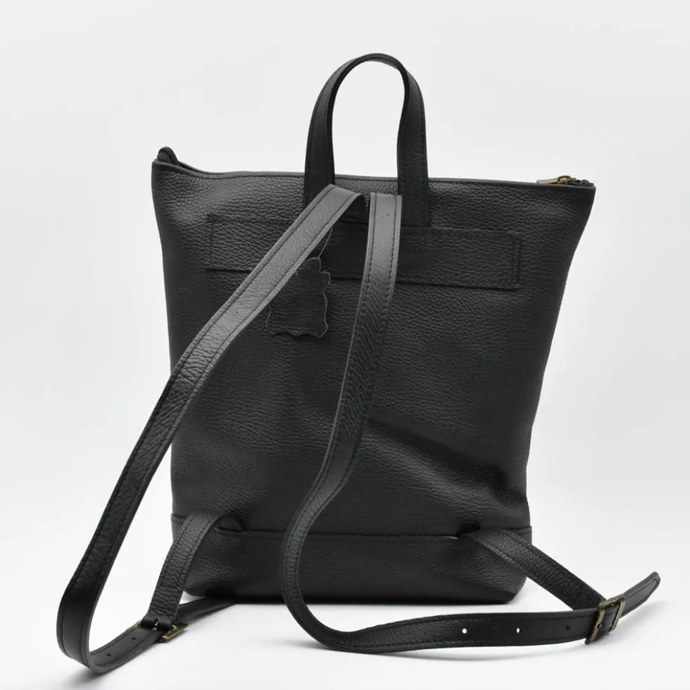 Sac à dos en cuir - Noir