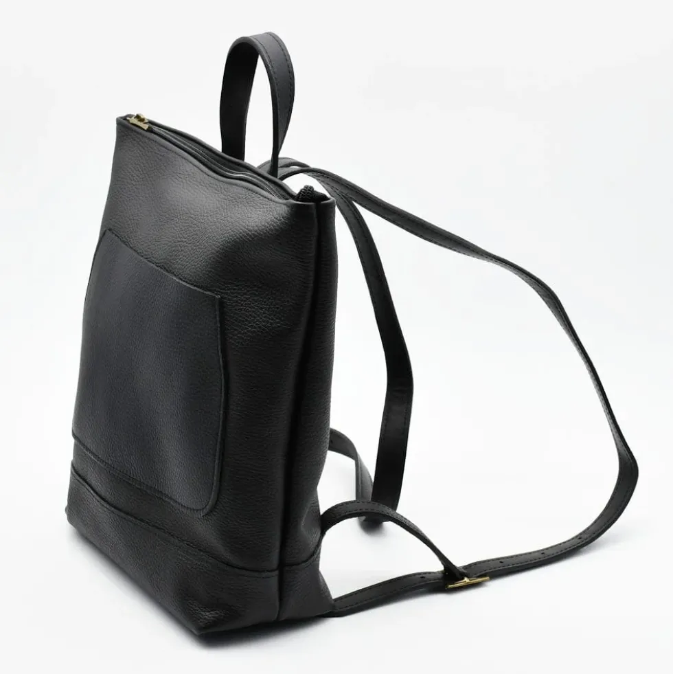 Sac à dos en cuir - Noir
