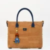 Sac à main convertible en liège- Bleu