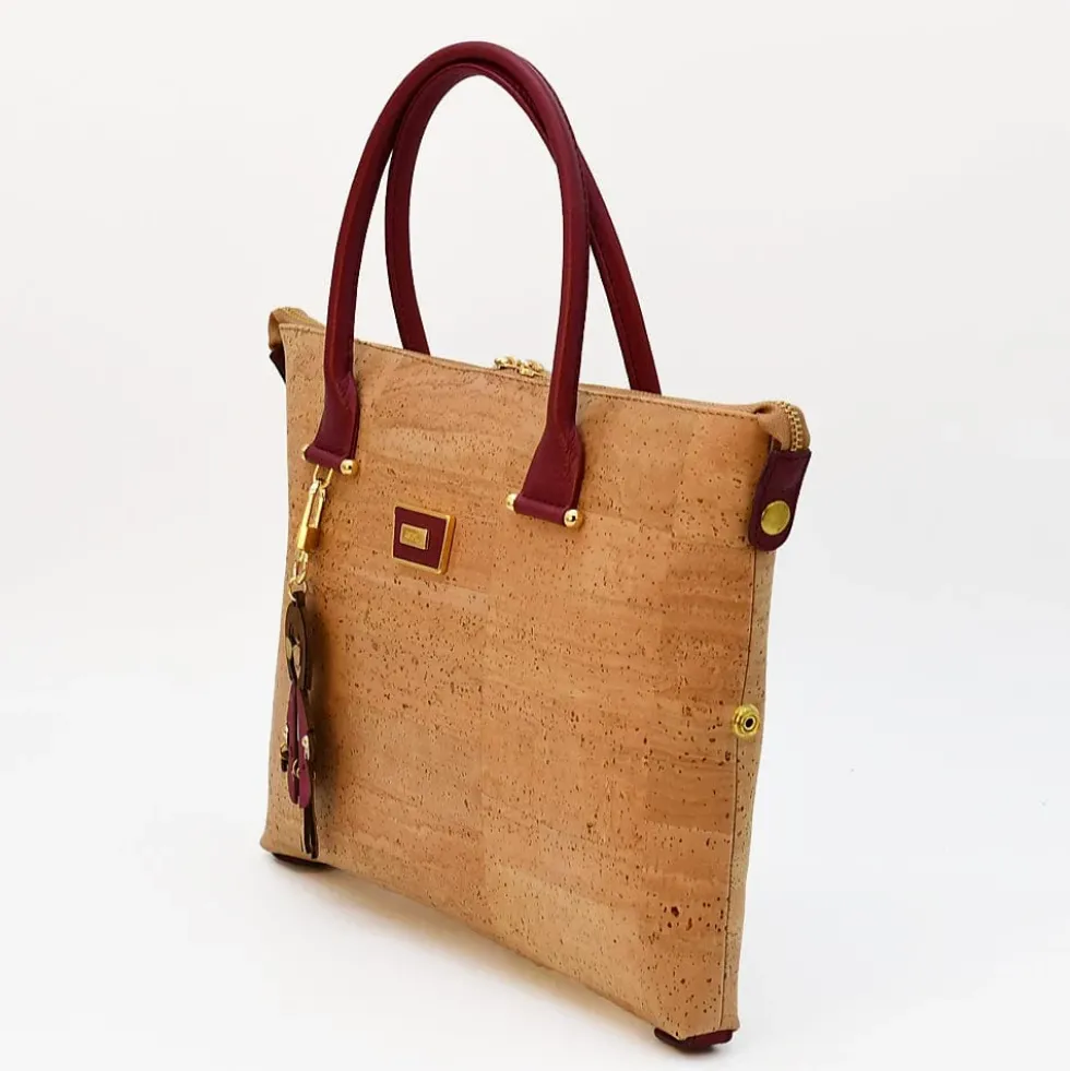 Sac à main convertible en liège - Rouge