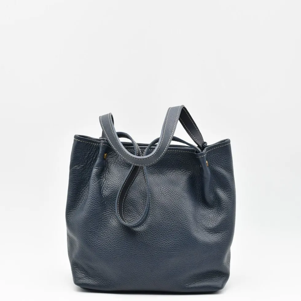 Sac à main en cuir - Bleu