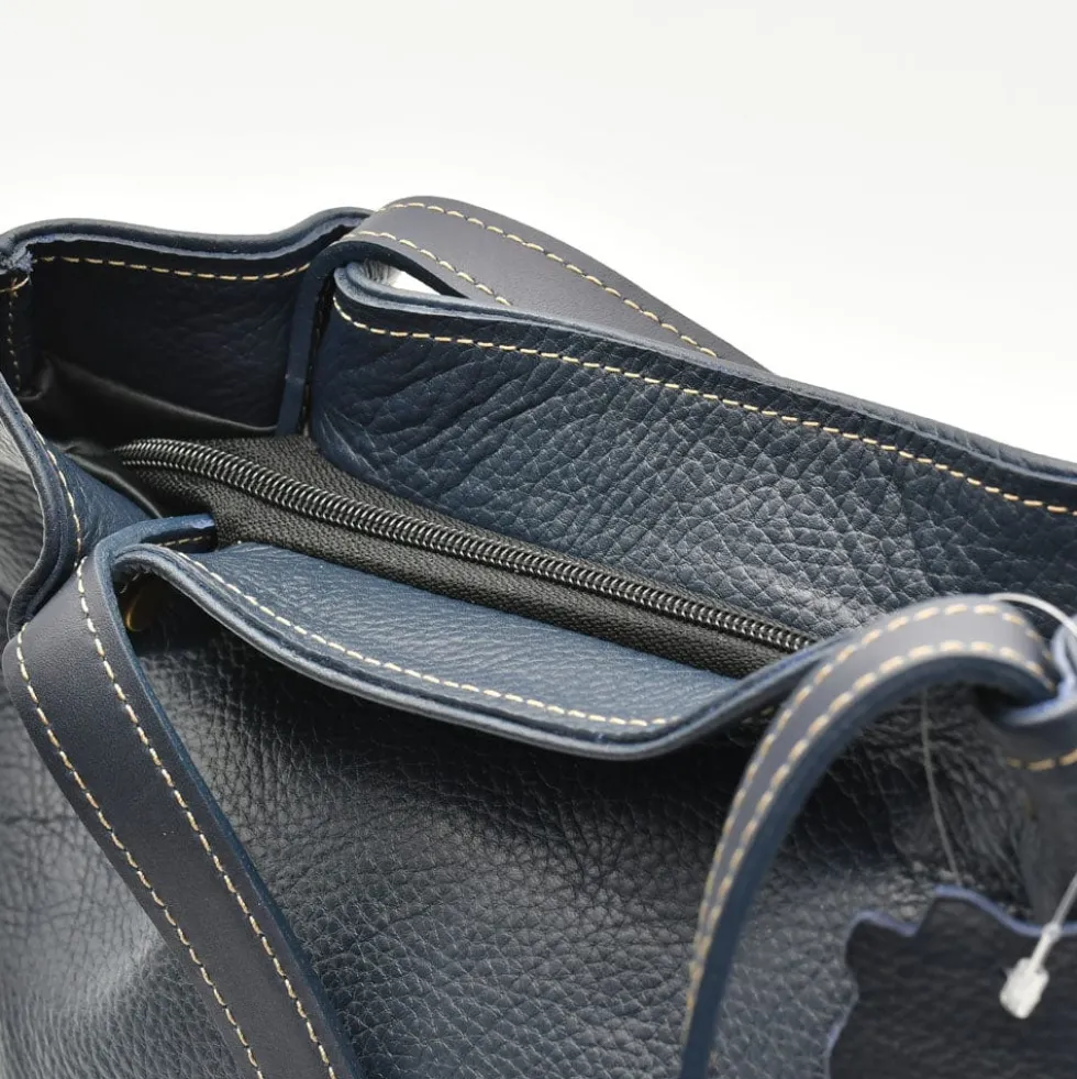 Sac à main en cuir - Bleu
